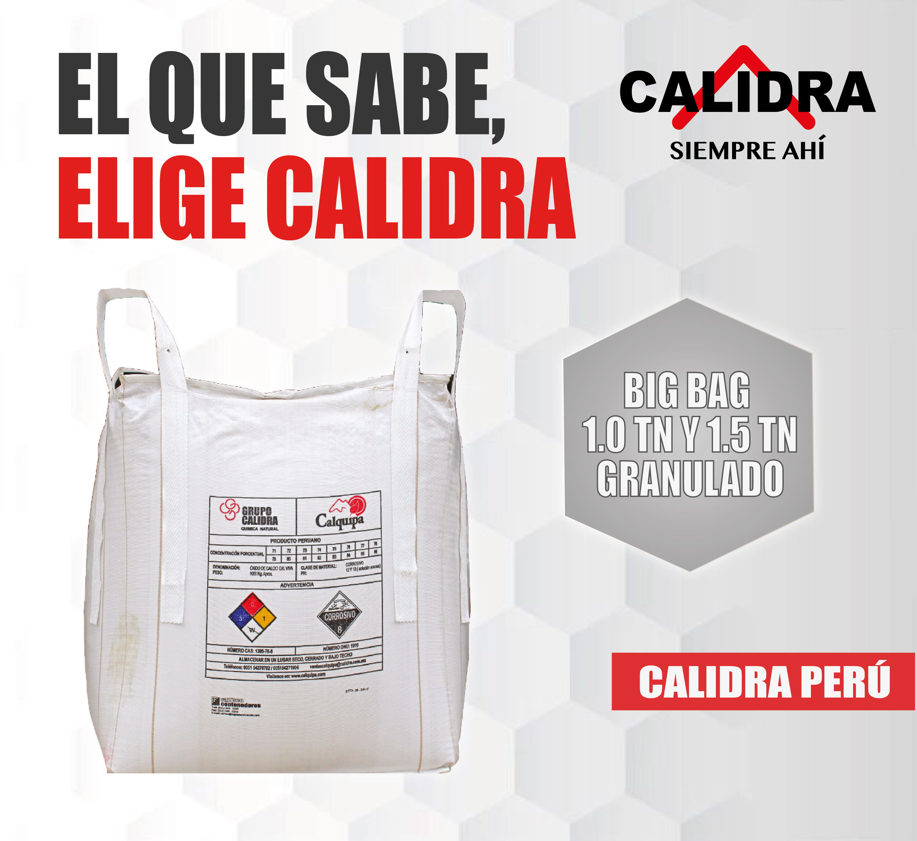 BIG BAG 1.0 TN Y 1.5 TN - GRANULADO